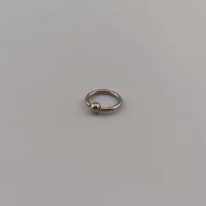 پیرسینگ حلقه ای گوی دار نقره ای