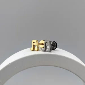 پیرسینگ گوش نت موسیقی چنگ دو رنگ