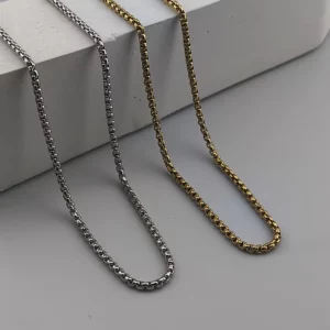 گردنبند ویتالی نقره ای و طلایی