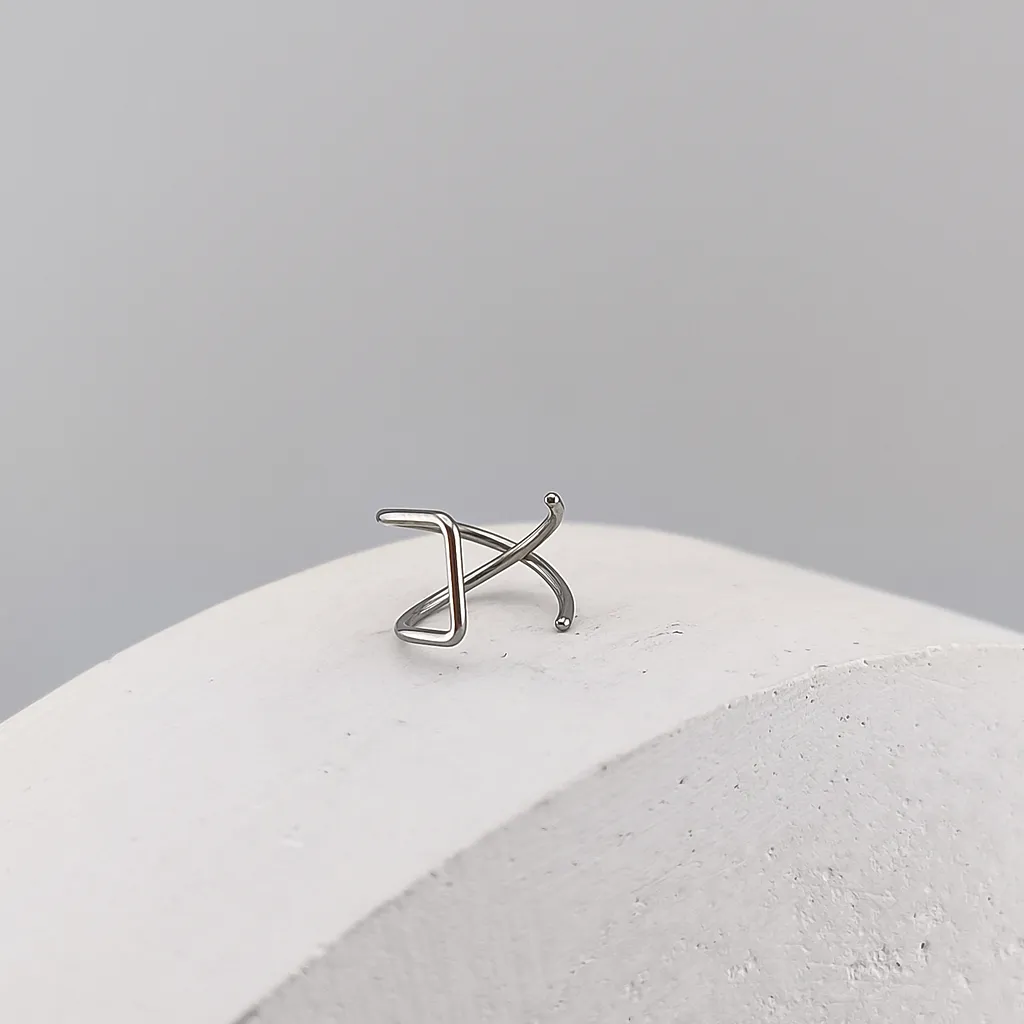 ایرکاف نقره ای ساده ضربدری - Image 3